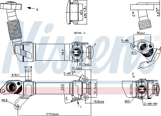 Nissens 989281 - Radiators, Izplūdes gāzu recirkulācija autodraugiem.lv