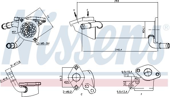 Nissens 989282 - Radiators, Izplūdes gāzu recirkulācija autodraugiem.lv