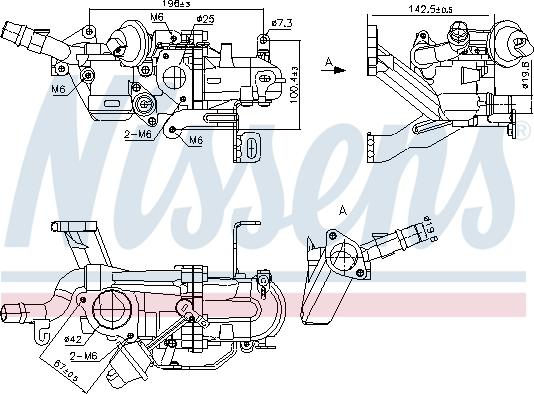 Nissens 989273 - Radiators, Izplūdes gāzu recirkulācija autodraugiem.lv