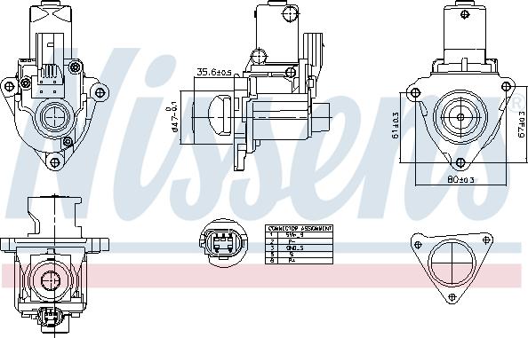 Nissens 98510 - Izpl. gāzu recirkulācijas vārsts autodraugiem.lv