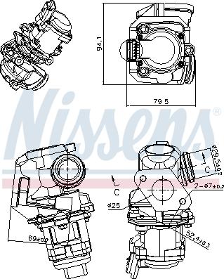 Nissens 98150 - Izpl. gāzu recirkulācijas vārsts autodraugiem.lv