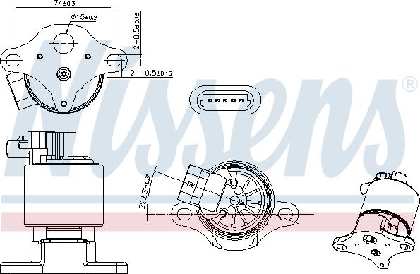 Nissens 98361 - Izpl. gāzu recirkulācijas vārsts autodraugiem.lv