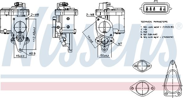 Nissens 98272 - Izpl. gāzu recirkulācijas vārsts autodraugiem.lv