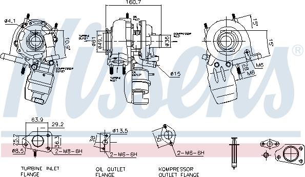 Nissens 93498 - Kompresors, Turbopūte autodraugiem.lv