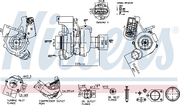 Nissens 93564 - Kompresors, Turbopūte autodraugiem.lv