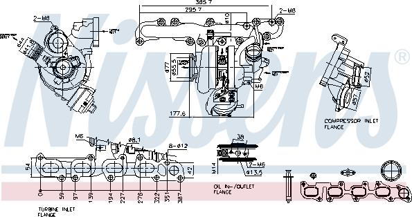 Nissens 93505 - Kompresors, Turbopūte autodraugiem.lv