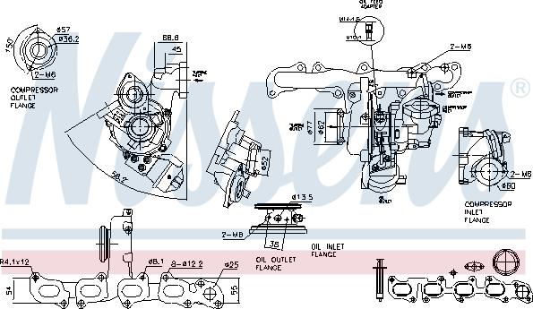 Nissens 93512 - Kompresors, Turbopūte autodraugiem.lv