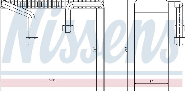Nissens 92068 - Iztvaikotājs, Gaisa kondicionēšanas sistēma autodraugiem.lv