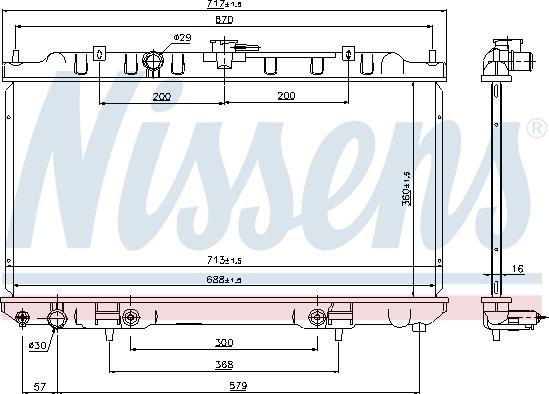 Nissens 69460 - Radiators, Motora dzesēšanas sistēma autodraugiem.lv