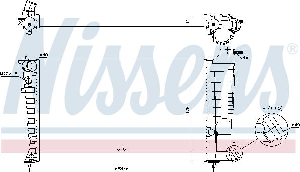 Nissens 695091 - Radiators, Motora dzesēšanas sistēma autodraugiem.lv
