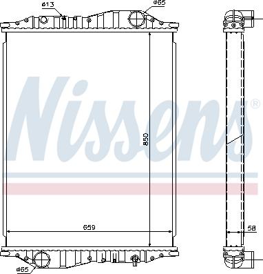 Nissens 69600A - Radiators, Motora dzesēšanas sistēma autodraugiem.lv