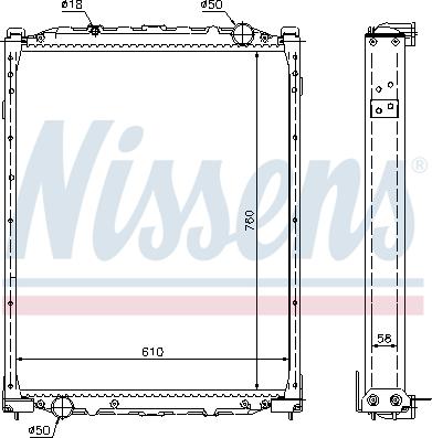 Nissens 69608A - Radiators, Motora dzesēšanas sistēma autodraugiem.lv