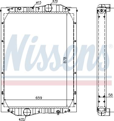 Nissens 69603A - Radiators, Motora dzesēšanas sistēma autodraugiem.lv