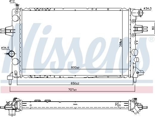 Nissens 690890 - Radiators, Motora dzesēšanas sistēma autodraugiem.lv