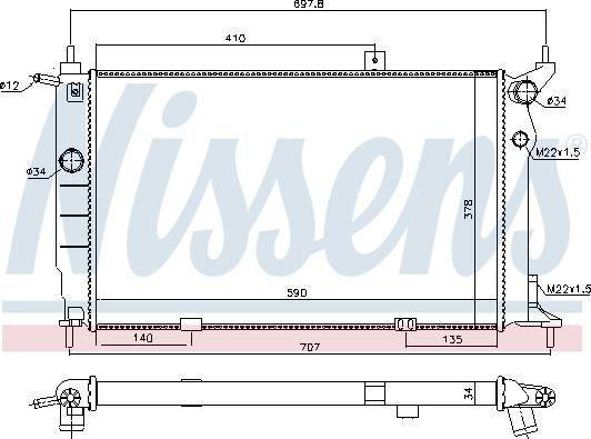 Nissens 698164 - Radiators, Motora dzesēšanas sistēma autodraugiem.lv