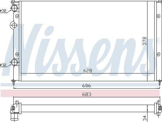 Nissens 693922 - Radiators, Motora dzesēšanas sistēma autodraugiem.lv