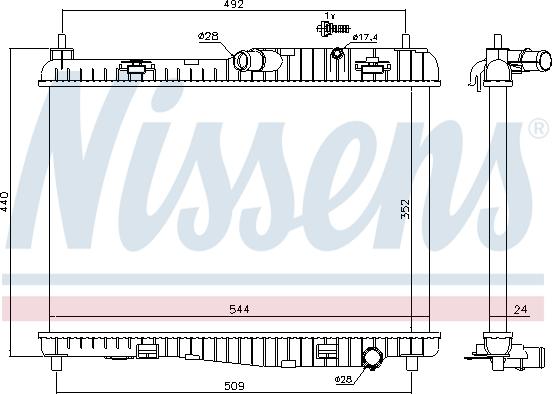Nissens 693427 - Radiators, Motora dzesēšanas sistēma autodraugiem.lv