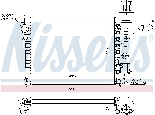 Nissens 693641 - Radiators, Motora dzesēšanas sistēma autodraugiem.lv