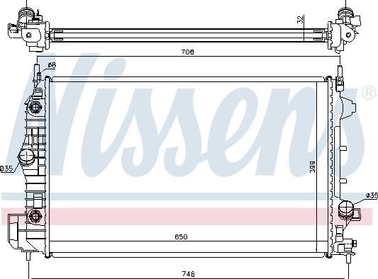 Nissens 692966 - Radiators, Motora dzesēšanas sistēma autodraugiem.lv