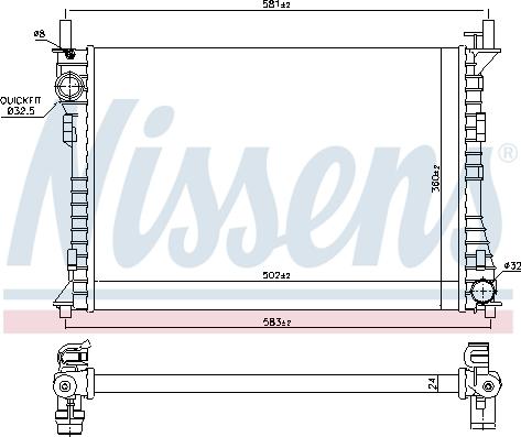 Nissens 69224 - Radiators, Motora dzesēšanas sistēma autodraugiem.lv