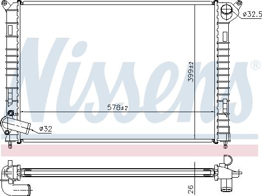 Nissens 69703A - Radiators, Motora dzesēšanas sistēma autodraugiem.lv