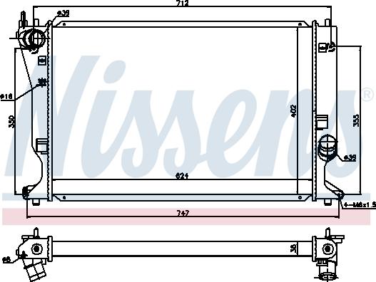 Nissens 64695 - Radiators, Motora dzesēšanas sistēma autodraugiem.lv