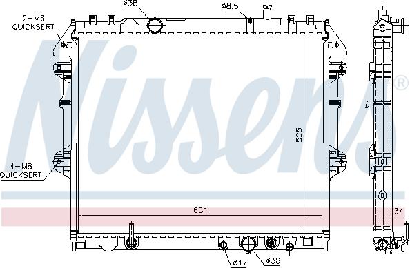 Nissens 646897 - Radiators, Motora dzesēšanas sistēma autodraugiem.lv