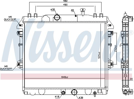 Nissens 646807 - Radiators, Motora dzesēšanas sistēma autodraugiem.lv