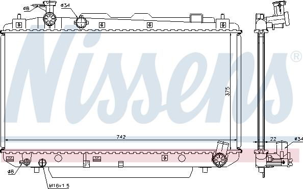 Nissens 64639A - Radiators, Motora dzesēšanas sistēma autodraugiem.lv