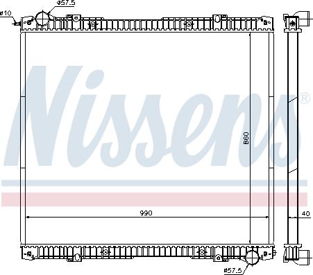 Nissens 640670 - Radiators, Motora dzesēšanas sistēma autodraugiem.lv