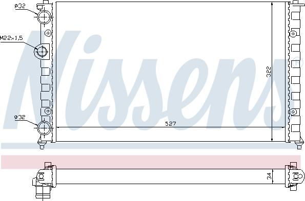 Nissens 64006 - Radiators, Motora dzesēšanas sistēma autodraugiem.lv