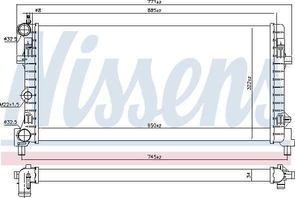 Nissens 695421 - Radiators, Motora dzesēšanas sistēma autodraugiem.lv