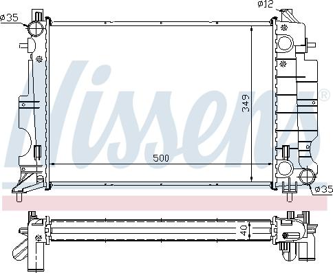 Nissens 64035A - Radiators, Motora dzesēšanas sistēma autodraugiem.lv