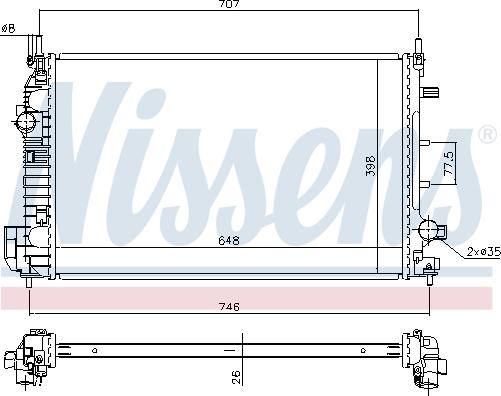 Nissens 640302 - Radiators, Motora dzesēšanas sistēma autodraugiem.lv