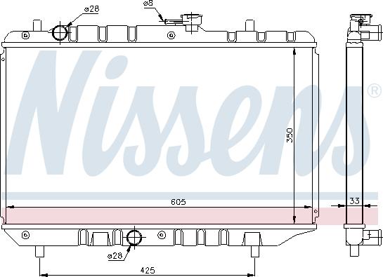 Nissens 64154 - Radiators, Motora dzesēšanas sistēma autodraugiem.lv