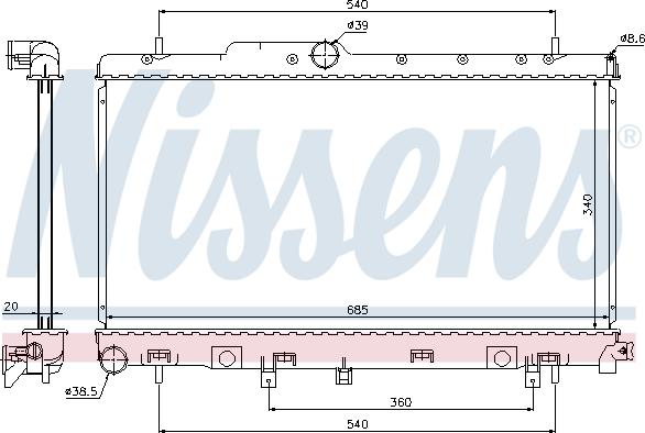 Nissens 64116 - Radiators, Motora dzesēšanas sistēma autodraugiem.lv