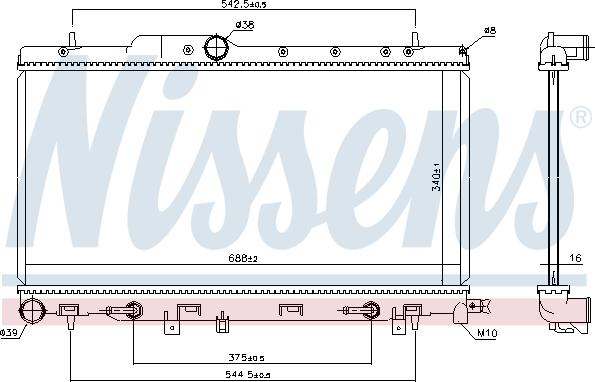 Nissens 64123 - Radiators, Motora dzesēšanas sistēma autodraugiem.lv