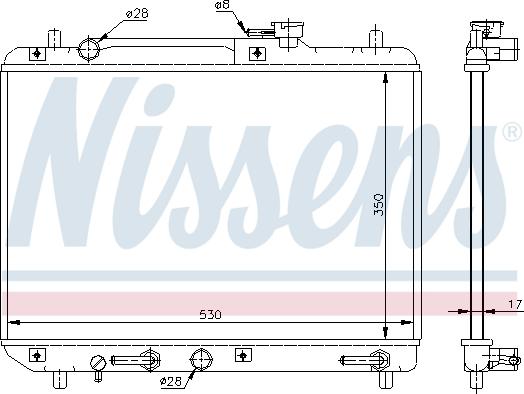 Nissens 64176 - Radiators, Motora dzesēšanas sistēma autodraugiem.lv