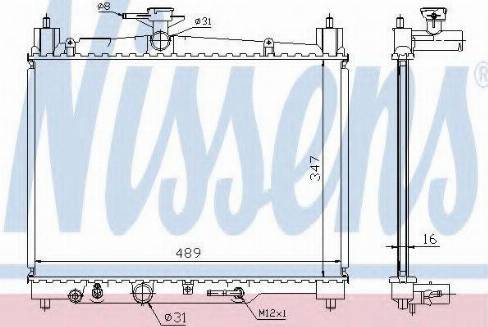 Nissens 64801A - Radiators, Motora dzesēšanas sistēma autodraugiem.lv