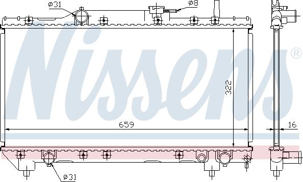 Nissens 64838A - Radiators, Motora dzesēšanas sistēma autodraugiem.lv