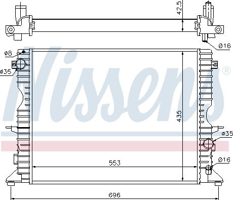 Nissens 64311A - Radiators, Motora dzesēšanas sistēma autodraugiem.lv