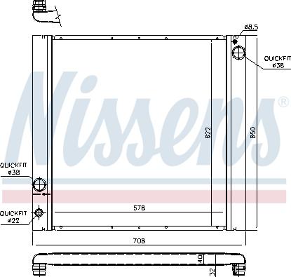 Nissens 64329 - Radiators, Motora dzesēšanas sistēma autodraugiem.lv