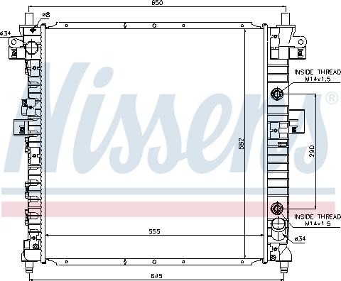 Nissens 64326 - Radiators, Motora dzesēšanas sistēma autodraugiem.lv