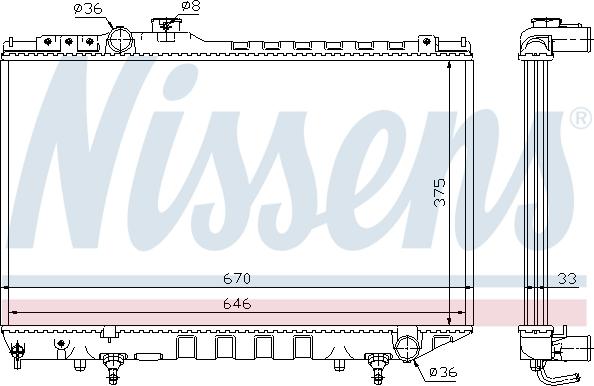 Nissens 64750 - Radiators, Motora dzesēšanas sistēma autodraugiem.lv