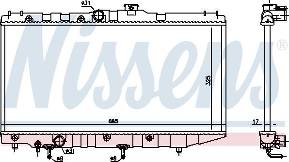 Nissens 647191 - Radiators, Motora dzesēšanas sistēma autodraugiem.lv