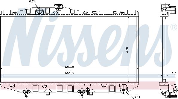 Nissens 64735 - Radiators, Motora dzesēšanas sistēma autodraugiem.lv