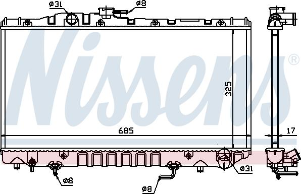 Nissens 647361 - Radiators, Motora dzesēšanas sistēma autodraugiem.lv