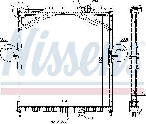 Nissens 65469 - Radiators, Motora dzesēšanas sistēma autodraugiem.lv