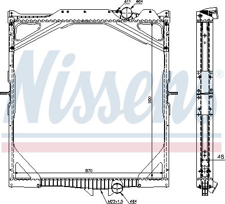 Nissens 65462A - Radiators, Motora dzesēšanas sistēma autodraugiem.lv