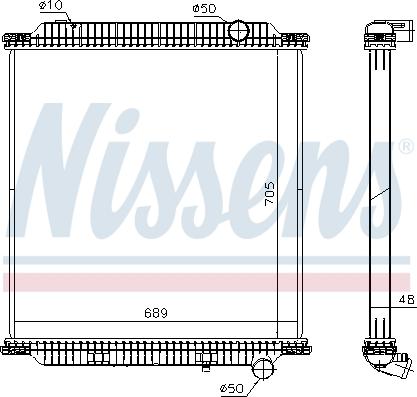 Nissens 654760 - Radiators, Motora dzesēšanas sistēma autodraugiem.lv